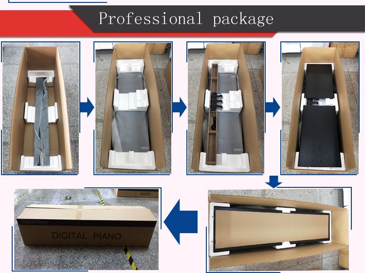 Portable 88 Keys Electric Standard Touch Keyboard China MIDI Digital Piano