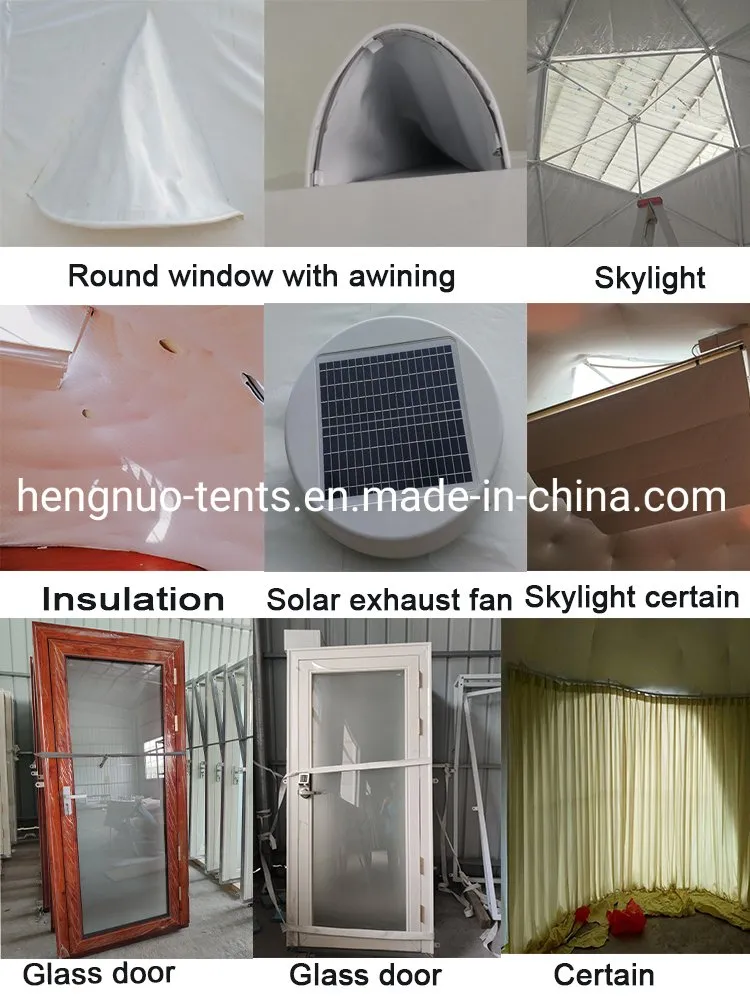 Prefab Hotel Resort Waterproof Geodesic Dome House Tent for Camping
