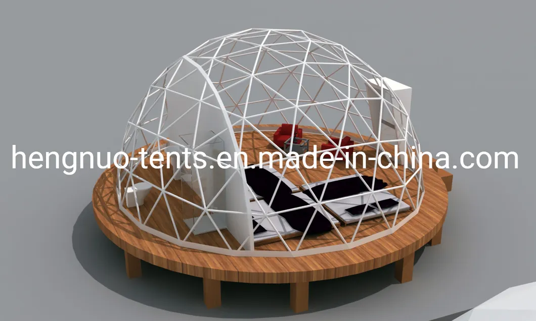 Prefab Hotel Resort Waterproof Geodesic Dome House Tent for Camping