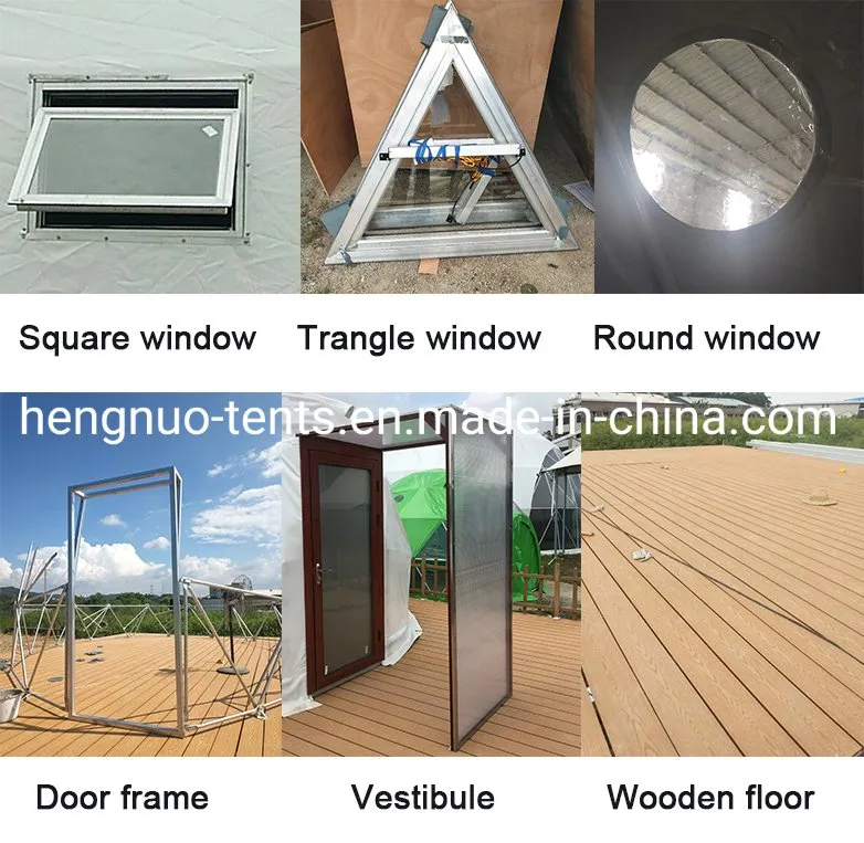 Prefab Hotel Resort Waterproof Geodesic Dome House Tent for Camping