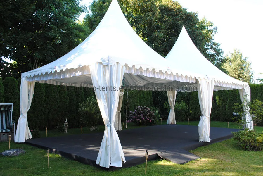 Promotional Modern Aluminum Frame Pagoda Yurt Tent with Sidewall