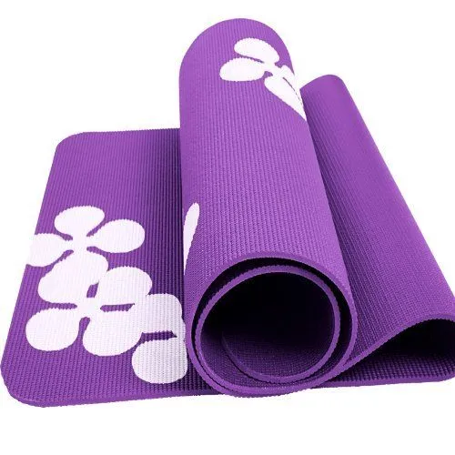 Purple Flower PVC Yoga Mat