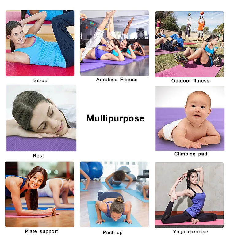 PVC Durable Thick Sport Pilates Yoga Mat Anti-Slip Gym Exercise