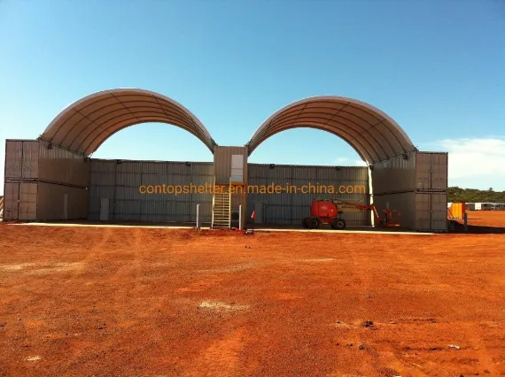 PVC Heavy Duty Galvanized Steel Pipe Truss Container Shelter Tent