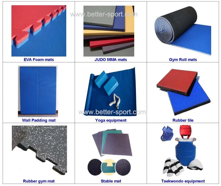 PVC NBR TPE Yoga Mat with Different Materials