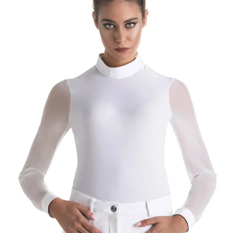 Quality Base Layer Women Rider Equestrian Horse Riding Polo Ladies Long Sleeve Show T Shirts