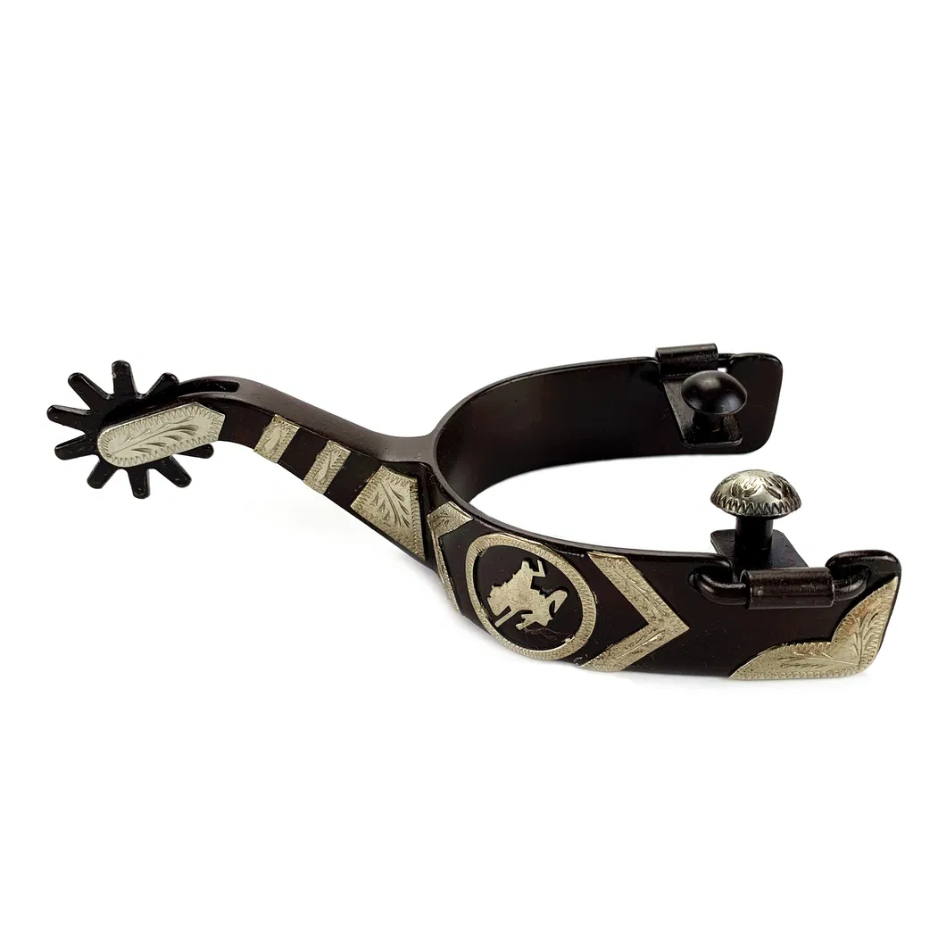 Stainless Steel Inset Western Cowboy Spur with Pinion