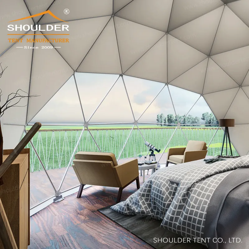 Strong Outdoor PVC Round Geodesic Dome Tent Special Design Dome Tent