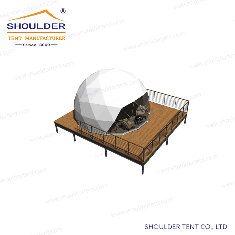 Strong Outdoor PVC Round Geodesic Dome Tent Special Design Dome Tent