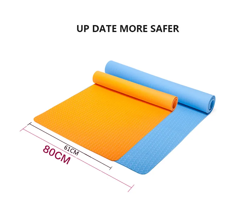 Two Layer 6mm Rubber TPE Printing Yoga Eco Mat