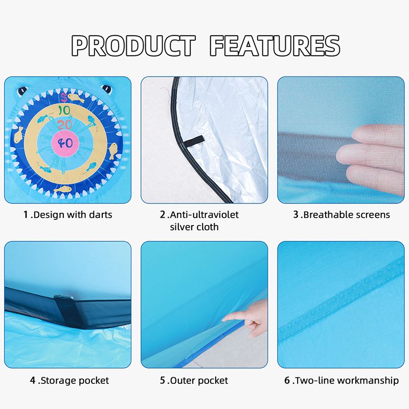 Upf 50+ Anti UV 210t Polyester Fabric Camp Tent in Beach