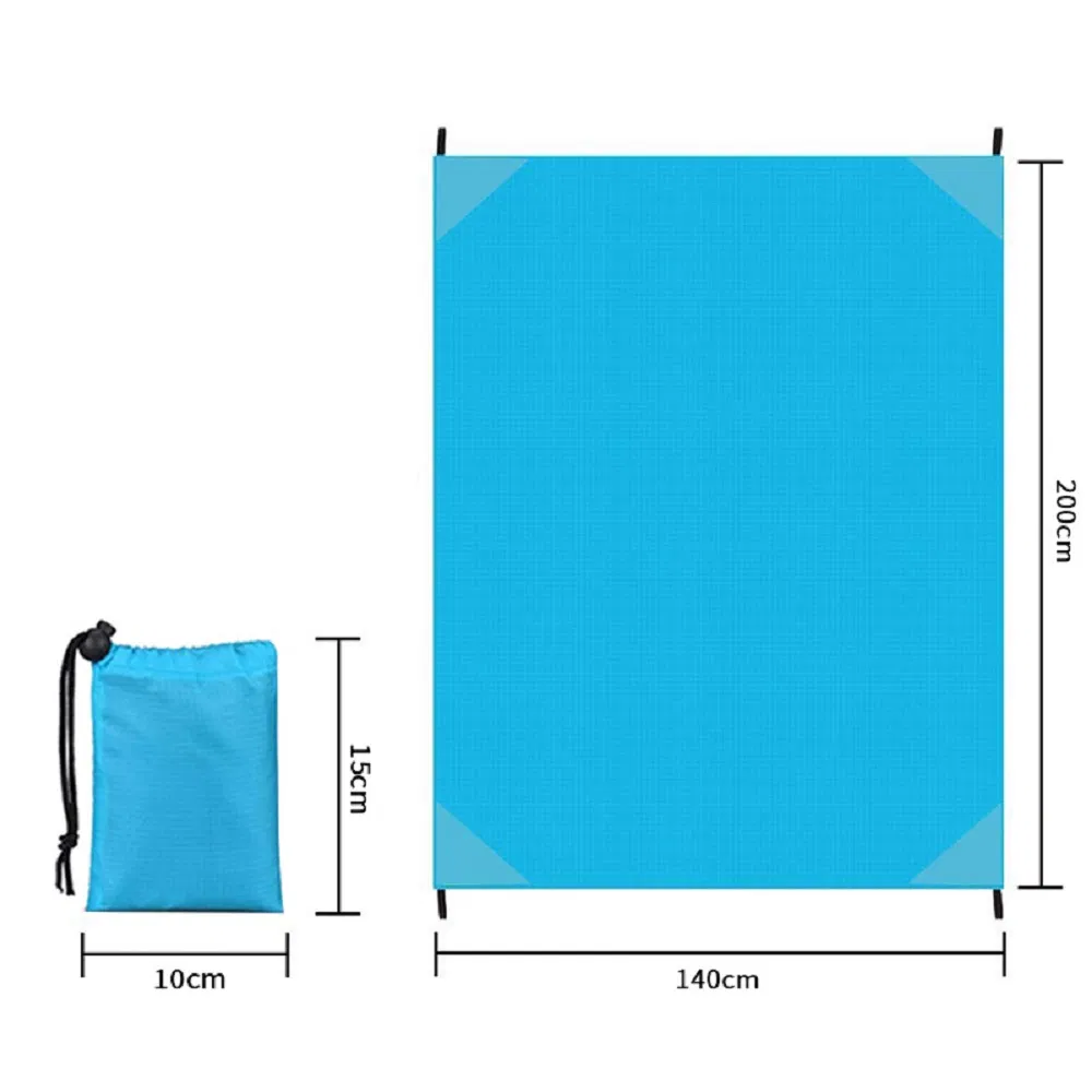 Waterproof Beach Blanket Sand Proof Beach Mat Portable Picnic Blanket Sand Free Mat Outdoor Blanket for Travel Camping Hiking Esg17586"