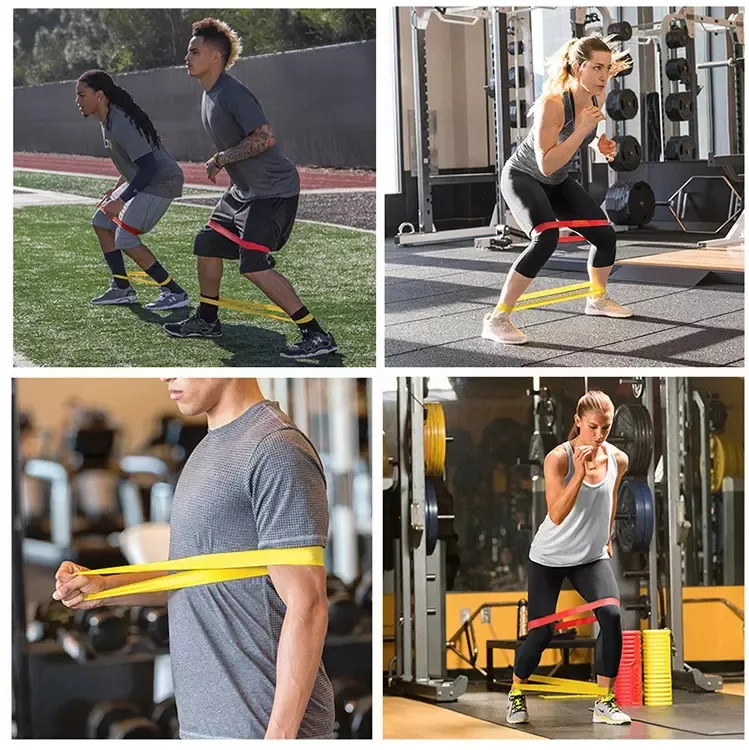 Wholesale Custom Logo Fitness Exercise Workout Yoga Elastic Gym Resistence Fit Simplify Mini Latex Resistance Loop Exercise Bands Set