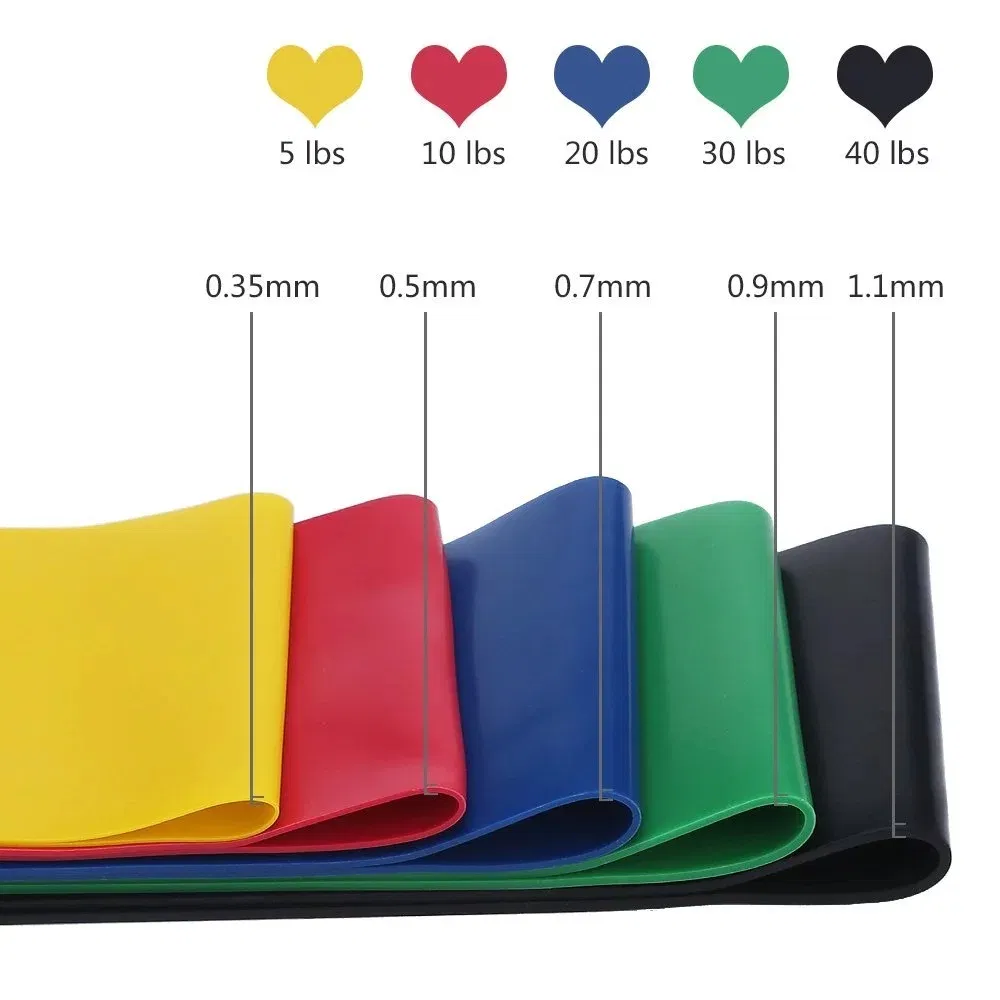 Wholesale Custom Logo Fitness Exercise Workout Yoga Elastic Gym Resistence Fit Simplify Mini Latex Resistance Loop Exercise Bands Set