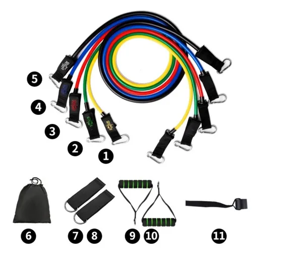 Wholesale Custom Logo Fitness Exercise Workout Yoga Elastic Gym Resistence Fit Simplify Mini Latex Resistance Loop Exercise Bands Set