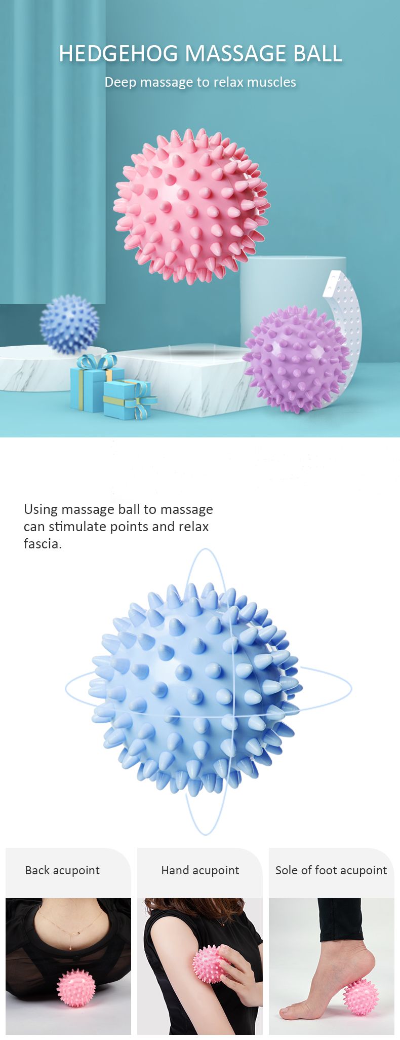 Wholesale Eco-Friendly Colorful Solid Durable Massage Ball Lacrosse Ball