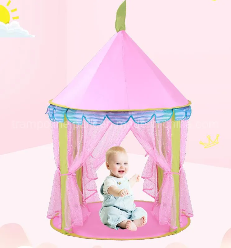 Wholesale Pink/Blue Castle Kids Play Tent Playhouse Great Birthday Gifts for 1-13 Years Old Children for Indoor & Outdoor Use