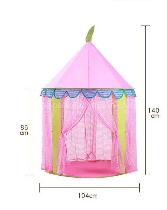 Wholesale Pink/Blue Castle Kids Play Tent Playhouse Great Birthday Gifts for 1-13 Years Old Children for Indoor & Outdoor Use