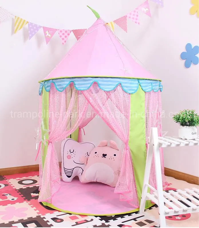 Wholesale Pink/Blue Castle Kids Play Tent Playhouse Great Birthday Gifts for 1-13 Years Old Children for Indoor & Outdoor Use