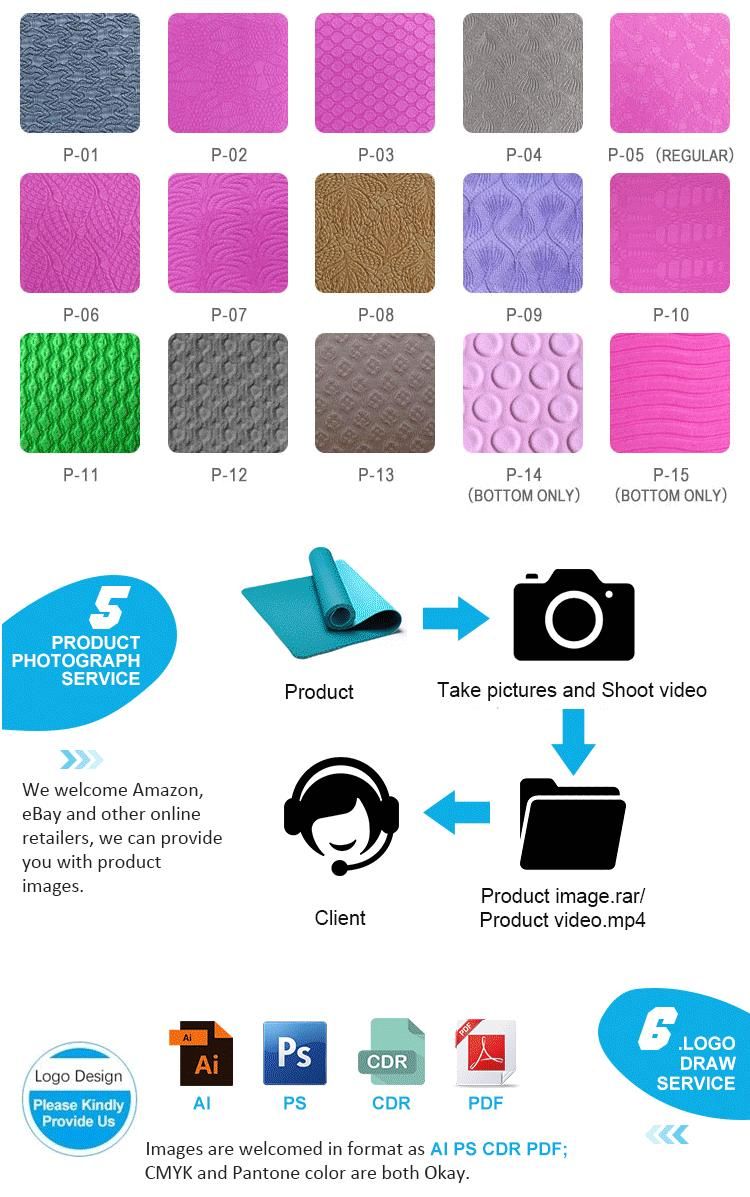 Wholesale Sports Wear Custom Vocational PVC Home Yoga Gym Mat