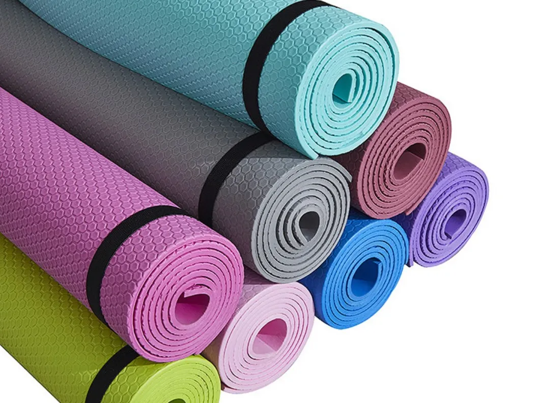 Wholesale Type Travel Health Fitness Thick Eco Friendly Odorless Anti Slip Black Foldable Rubber Yoga Mat