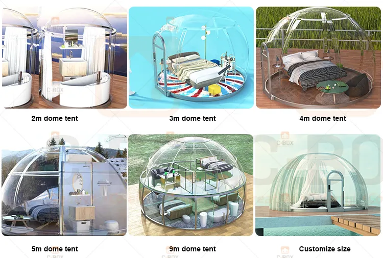 Wind Resistance Durable Transparent Dome Camping Tent Clear Dome Igloo Planetarium Dome Tent