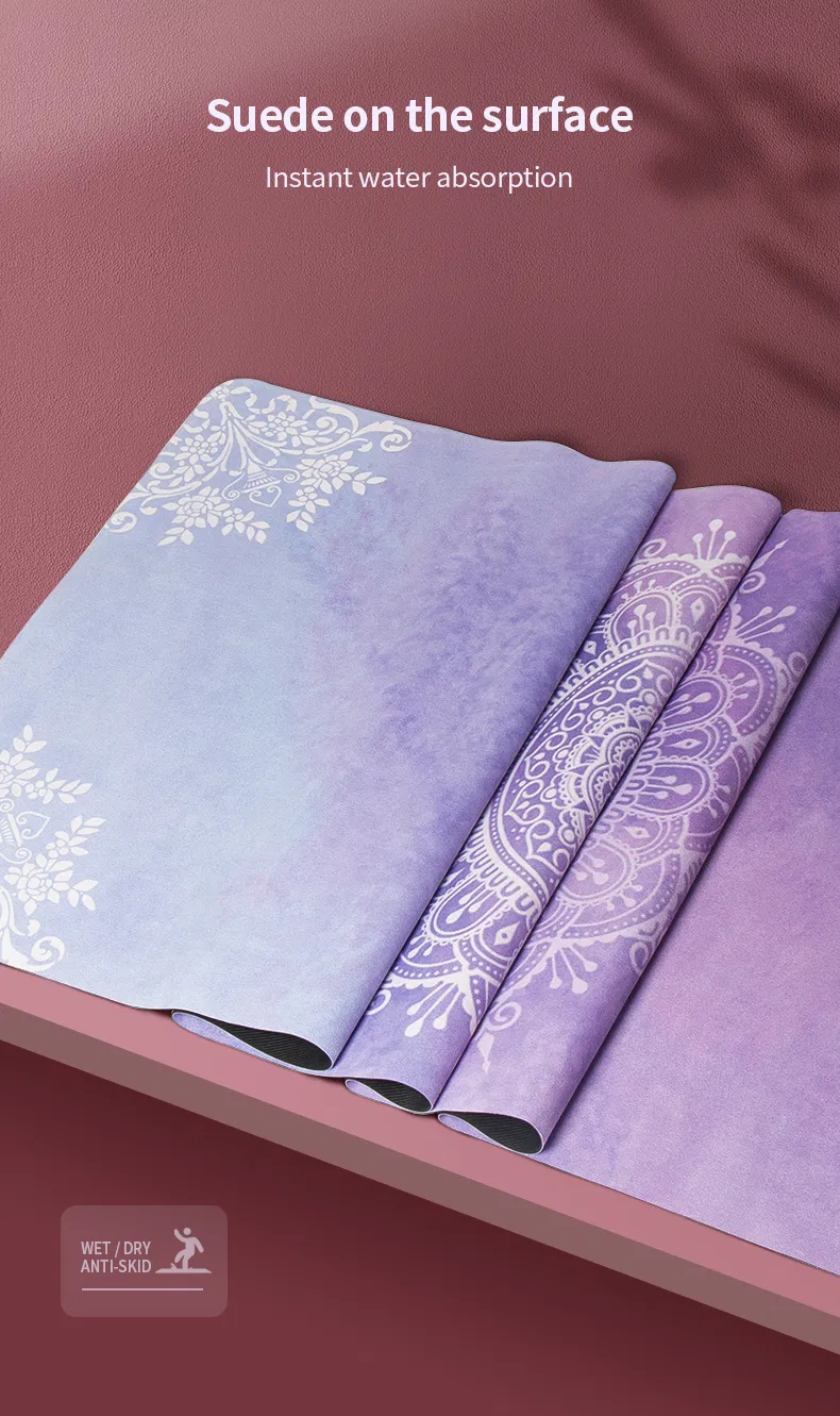 Yugland 183cm 4 mm Workout Custom Non Slip Print Child Kids Cute Yoga Mat Organic Green Pink Big Roll